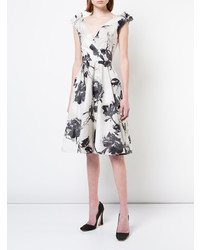 Christian Siriano Floral Flared Dress