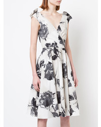 Christian Siriano Floral Flared Dress