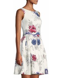 Taylor Sleeveless Floral Fit Flare Dress