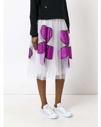 Christopher Kane Midi Glitter Flower Skirt