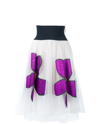 Christopher Kane Midi Glitter Flower Skirt