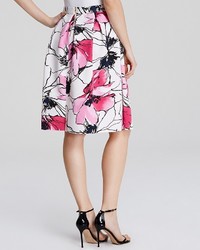 Aqua Skirt Floral Scuba Midi