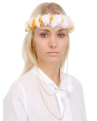 Lace Flowers Crown With Gold Chain
