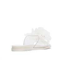 Simone Rocha White Faux Pearl And Flower 25 Jelly Sandals