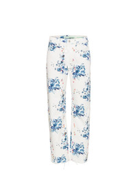 Off-White X Browns Floral Print Straight Denim Jeans
