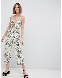 ASOS DESIGN Floral Jumpsuit With Cut Out And