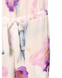 Nina Ricci Floral Printed Silk Crepe Jumpsuit
