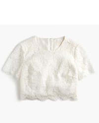 J.Crew Collection Floral Lace Cropped Top