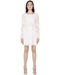 See by Chloe Floral Cotton Voile Lace Dress