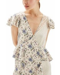 Topshop Floral Lace Midi Dress