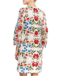Burberry Floral Embroidered Lace Shift Dress