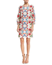 Burberry Floral Embroidered Lace Shift Dress