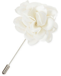 Lanvin Rose Lapel Pin White