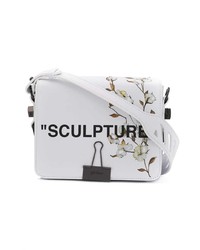 Off-White Sculpture Cotton Flower Print Shoulder Bag