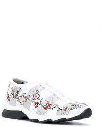 Fendi Floral Embroidered Sneakers