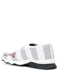 Fendi Floral Embroidered Sneakers
