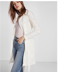 Express Floral Lace Trench Coat