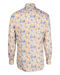Tintoria Mattei Floral Print Linen Cotton Shirt