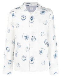 Eleventy Floral Print Linen Shirt