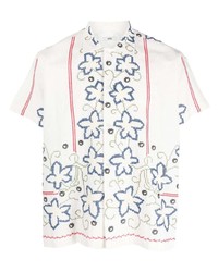 Bode Floral Embroidered Linen Shirt