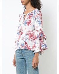 Misa Los Angeles Floral Tied Blouse