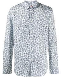 Paul Smith Abstract Floral Print Long Sleeve Shirt