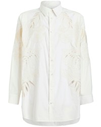 Etro Cut Out Floral Embroidered Shirt