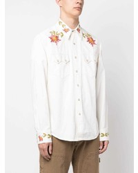 Ralph Lauren RRL Floral Embroidered Cotton Shirt