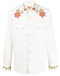 Ralph Lauren RRL Floral Embroidered Cotton Shirt