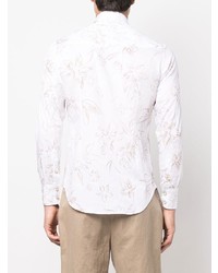 Eleventy Floral Embroidered Shirt
