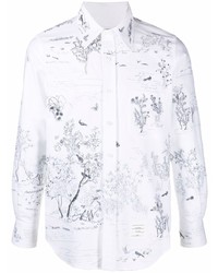Thom Browne Floral Embroidered Shirt