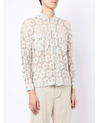 Bode Floral Lace Long Sleeved Shirt