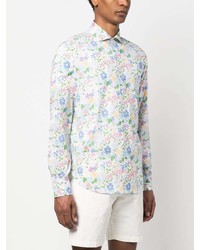 Fedeli Floral Print Cotton Shirt