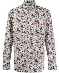 Barba Floral Print Cotton Shirt