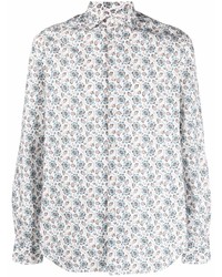 Xacus Floral Print Cotton Shirt
