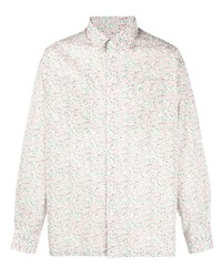 MAISON KITSUNÉ Floral Print Cotton Shirt