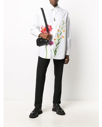 Valentino Floral Print Detail Cotton Shirt