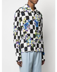 Off-White Floral Print Long Sleeve Shirt