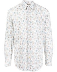 Paul Smith Floral Print Organic Cotton Shirt