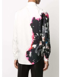 Alexander McQueen Ink Floral Print Shirt