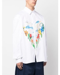THE MUSEUM VISITO R Floral Heart Cotton Shirt