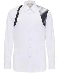 Alexander McQueen Solarised Flower Harness Poplin Shirt