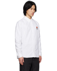 Kenzo White Paris Casual Boke Flower Shirt
