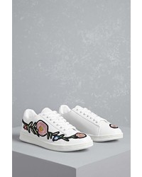 Forever 21 Floral Faux Leather Sneakers