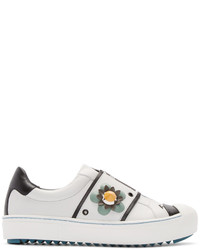 Fendi White Flowerland Sneakers