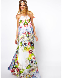 Asos Salon Floral Print Maxi Dress