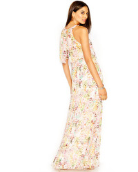 Jessica Simpson Floral Print Popover Maxi Dress