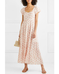 DÔEN Ruby Tiered Floral Print Cotton Voile Maxi Dress