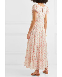 DÔEN Ruby Tiered Floral Print Cotton Voile Maxi Dress