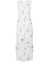See by Chloe See By Chlo Ruffle Trimmed Printed Fil Coup Maxi Dress Off White